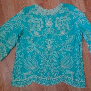 Embroidered Boho Top